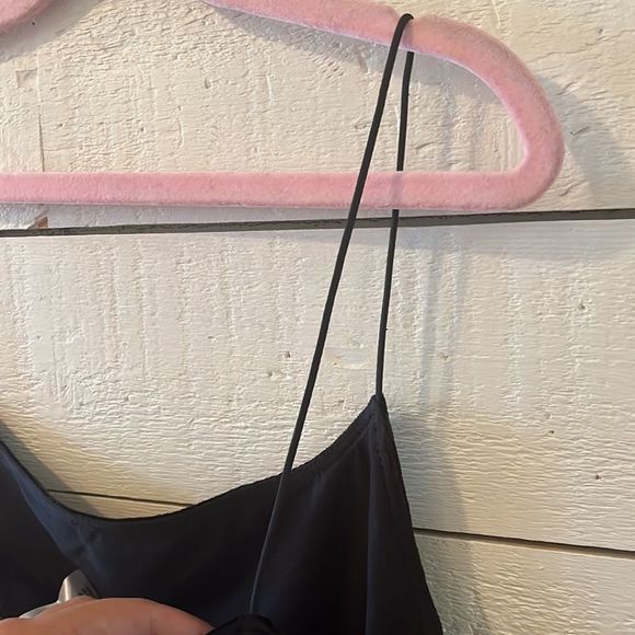 H&M - Black Velour Dress - Size 14 - Picture 4 of 6